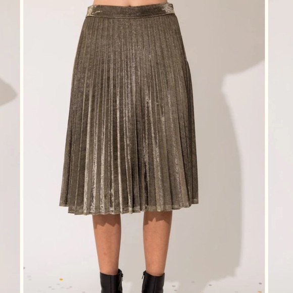 Gilli Dresses & Skirts - GILLI LUREX FABRIC PLEATED MIDI SKIRT, Small